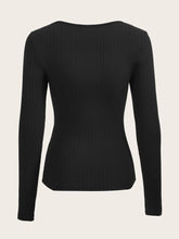 BAE Cut Out Front Ribbed Knit Tee